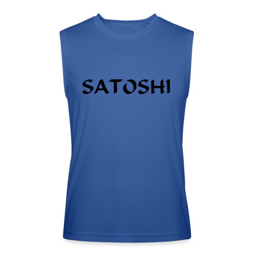 Satoshi only the name stroke btc founder nakamoto - Men’s Performance Sleeveless Shirt