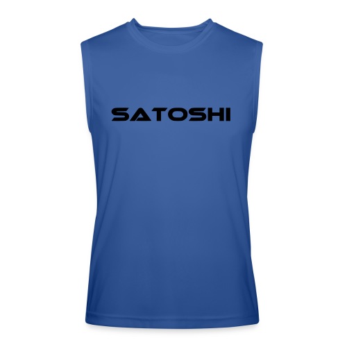 satoshi stroke only one word satoshi, bitcoiner - Men’s Performance Sleeveless Shirt