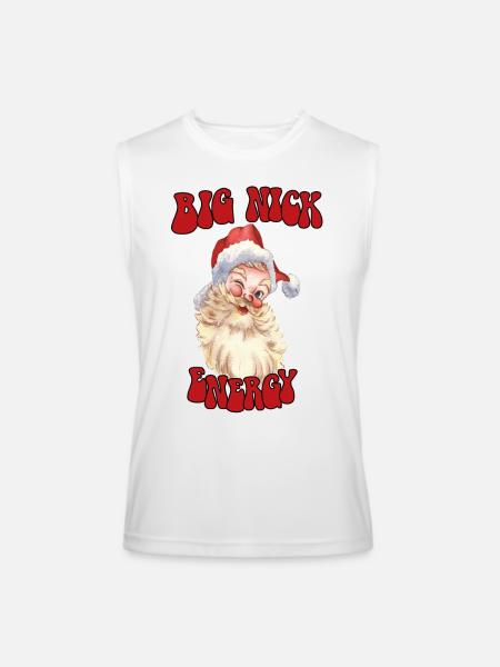 big nick energy - Men’s Performance Sleeveless Shirt - white - Front