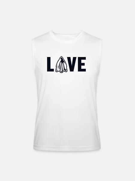 Love Rocks Flint Artifact Hunter Arrowhead - Men’s Performance Sleeveless Shirt - white - Front