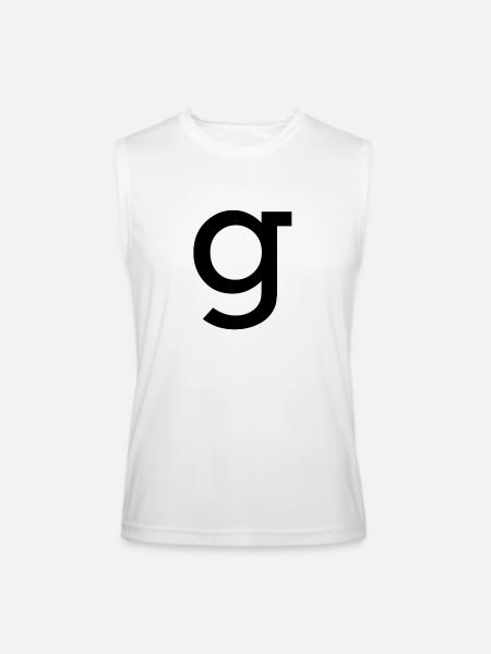 "g" - Men’s Performance Sleeveless Shirt - white