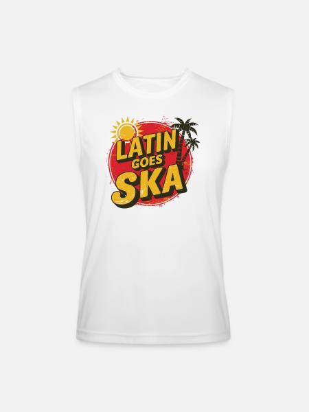 Latin Goes Ska - Men’s Performance Sleeveless Shirt - white