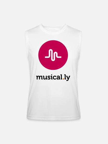 Musical.ly Logo - Men’s Performance Sleeveless Shirt - white