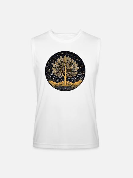 Silver Leaf Tree - Men’s Performance Sleeveless Shirt - white