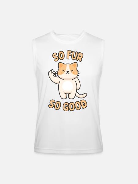 So Fur So Good - Men’s Performance Sleeveless Shirt - white