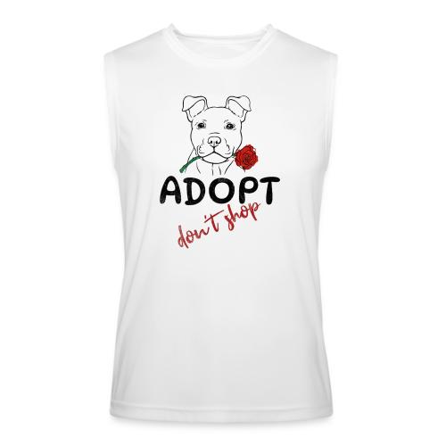 Retro Adopt Dont Shop Cute Puppy Rose Tee - Men’s Performance Sleeveless Shirt