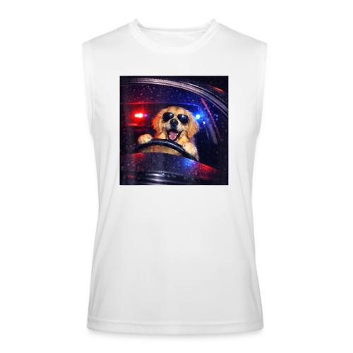 Funny Police Golden Retriever Meme Tee - Men’s Performance Sleeveless Shirt