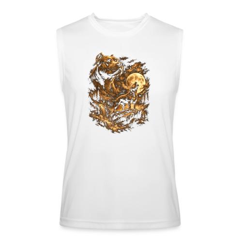 Pit Bull Howling Moon Fantasy Forest Tee - Men’s Performance Sleeveless Shirt