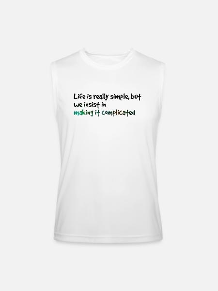 Motivational quote - Men’s Performance Sleeveless Shirt - white