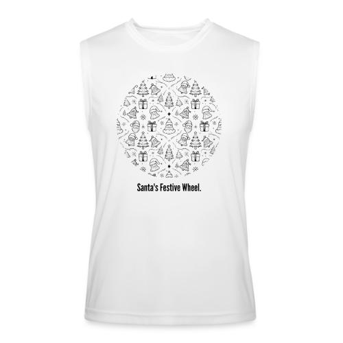 Santa's Festive Wheel T-Shirt - Men’s Performance Sleeveless Shirt