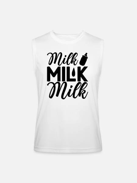 Milk Milk Milk - Men’s Performance Sleeveless Shirt - white