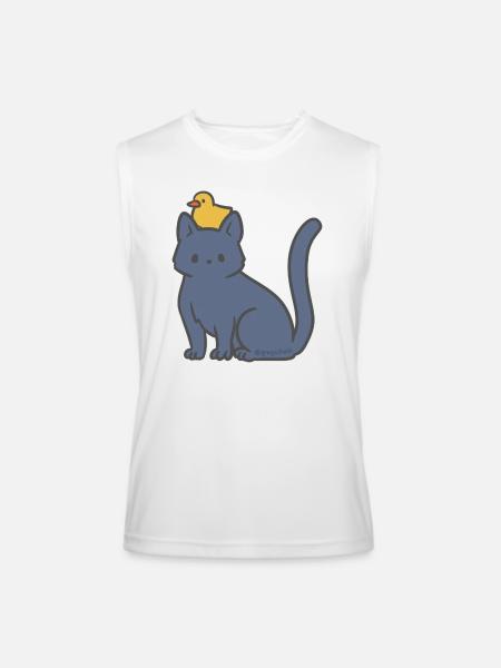 Big Kitty Lil Ducky - Men’s Performance Sleeveless Shirt - white