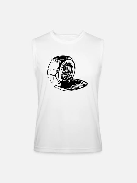 Screw Nut Melted Vertically - Men’s Performance Sleeveless Shirt - white