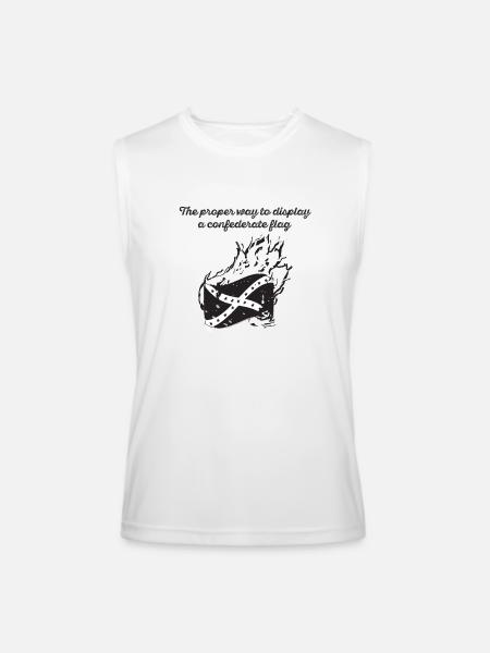 Burn the Confederate Flag - Men’s Performance Sleeveless Shirt - white