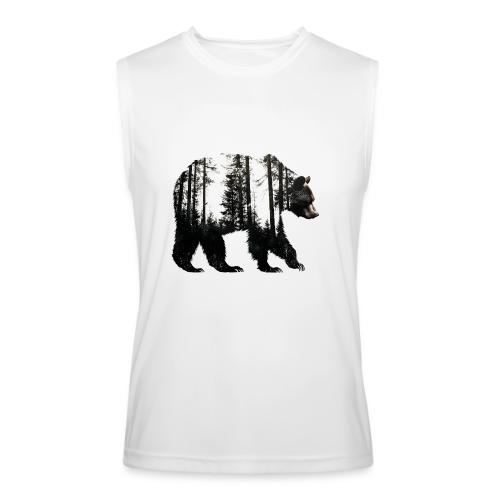 Evergreen Bear Silhouette - Men’s Performance Sleeveless Shirt