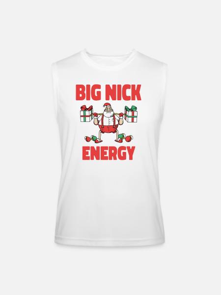 Big Nick Energy Christmas - Men’s Performance Sleeveless Shirt - white - Front