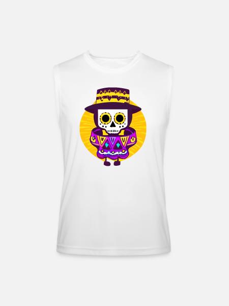 Mexican Skeleton - Men’s Performance Sleeveless Shirt - white