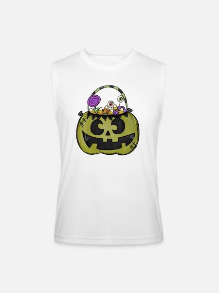 Halloween Bucket - Men’s Performance Sleeveless Shirt - white