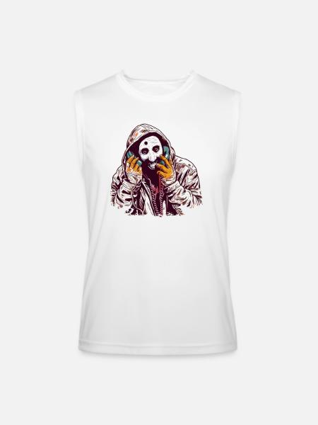 Ghostface Phone Call - Men’s Performance Sleeveless Shirt - white - Front