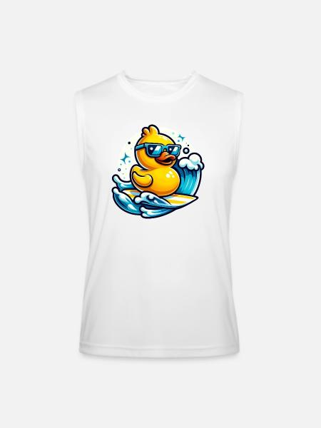 Surf's Up Ducky - Men’s Performance Sleeveless Shirt - white