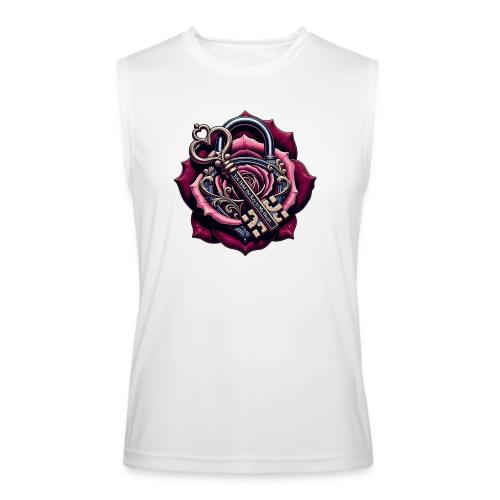 You Hold the Key to My Heart Rose Lock T-Shirt - Men’s Performance Sleeveless Shirt