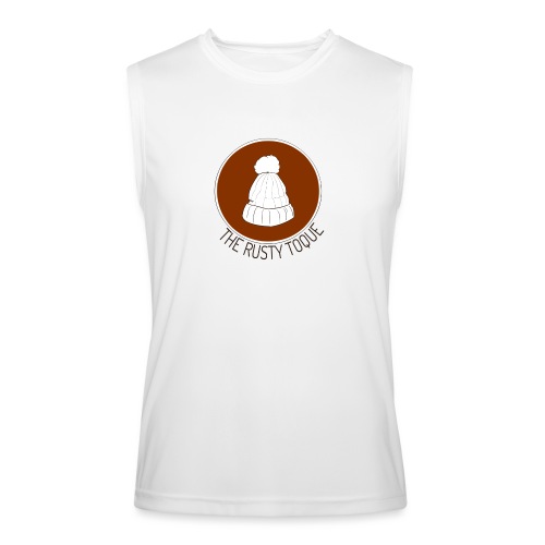 The Rusty Toque Brown Logo with Black Text - Men’s Performance Sleeveless Shirt