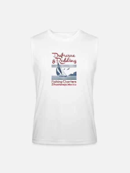 Dufresne and Redding Fishing Charters - Men’s Performance Sleeveless Shirt - white