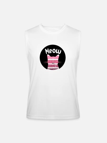Meow cake cat - Men’s Performance Sleeveless Shirt - white