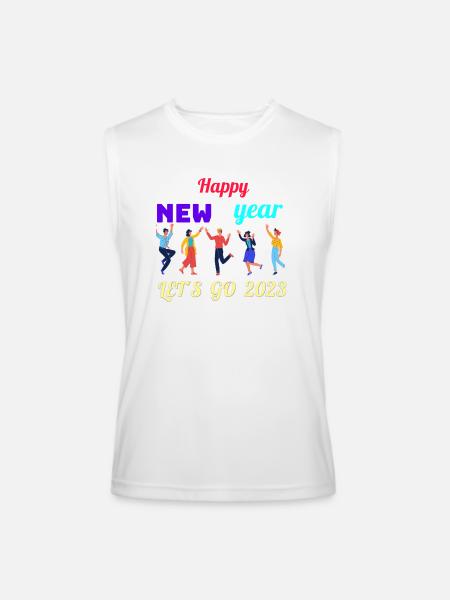 LET'S GO 2023 - Men’s Performance Sleeveless Shirt - white