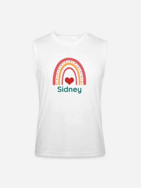 Sidney Vintage Boho Rainbow - Men’s Performance Sleeveless Shirt - white - Front