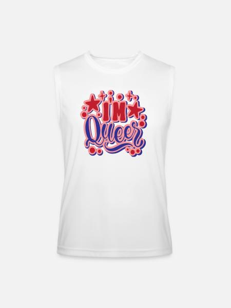 I´m Queer - Men’s Performance Sleeveless Shirt - white