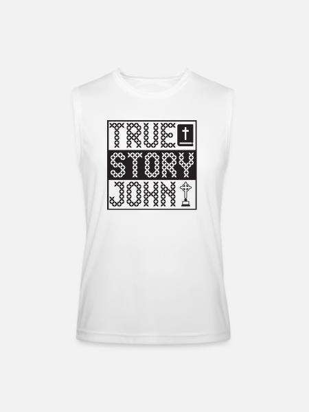 True Story John - Men’s Performance Sleeveless Shirt - white