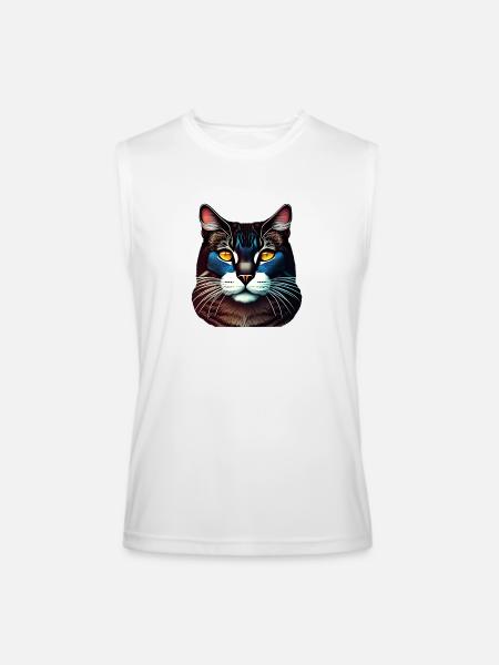 Blue cat - Men’s Performance Sleeveless Shirt - white
