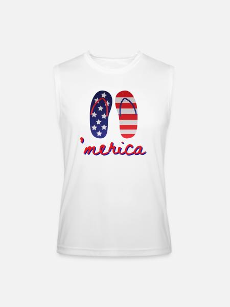 4th of July - Men’s Performance Sleeveless Shirt - white