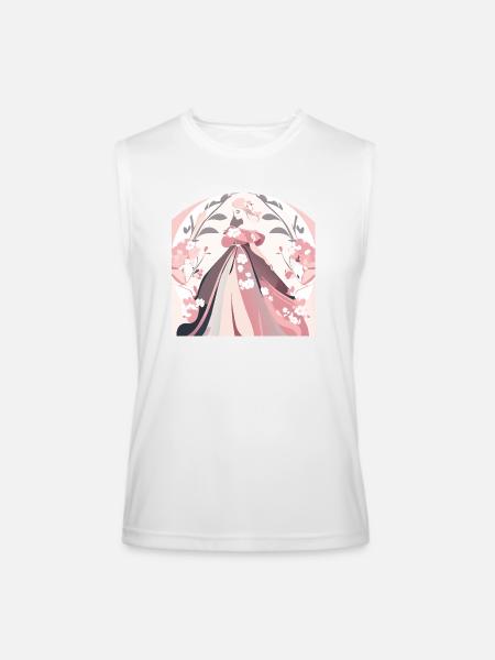 beautiful dress - Men’s Performance Sleeveless Shirt - white