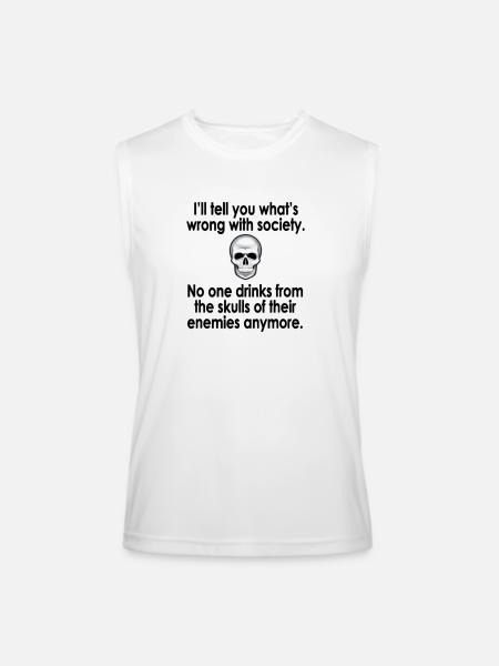 wrong society - Men’s Performance Sleeveless Shirt - white