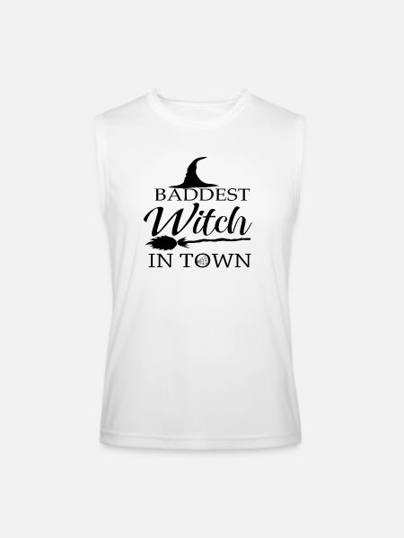Baddest Witch in Town - Men’s Performance Sleeveless Shirt - white