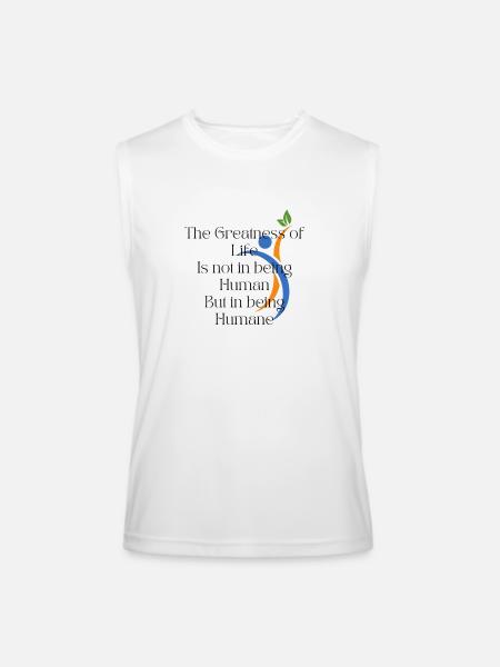 Humane value - Men’s Performance Sleeveless Shirt - white