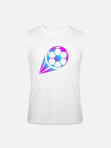 Futboll - Men’s Performance Sleeveless Shirt - white - Front