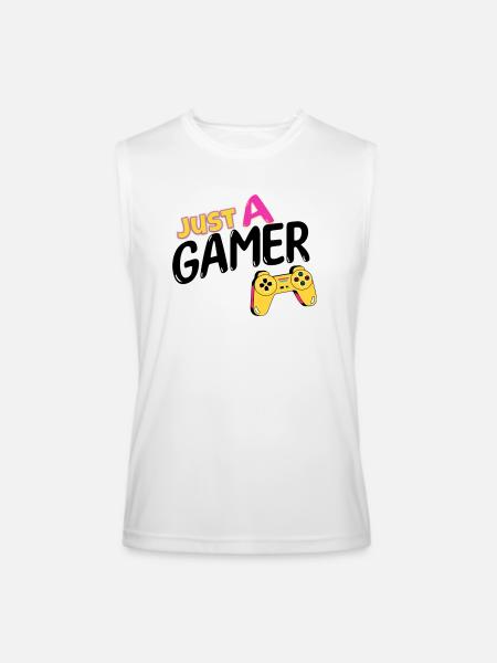Just A Gamer - Men’s Performance Sleeveless Shirt - white