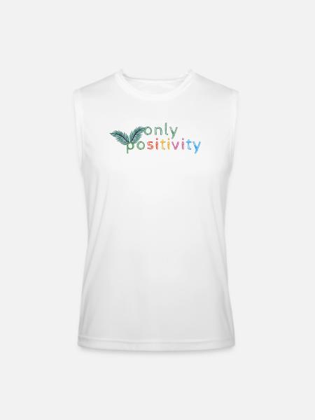 Only Positivity - Men’s Performance Sleeveless Shirt - white