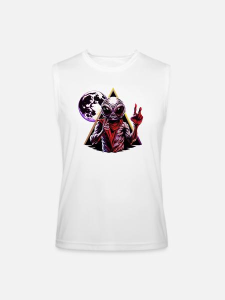IlluminET82 - Men’s Performance Sleeveless Shirt - white