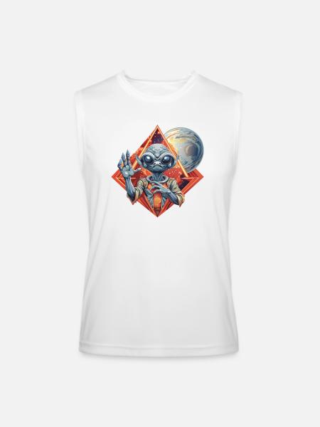 IlluminET95 - Men’s Performance Sleeveless Shirt - white
