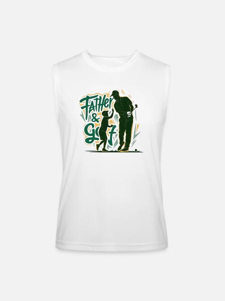 golf and papa - Men’s Performance Sleeveless Shirt - white