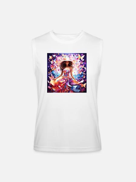 Cute girl - Men’s Performance Sleeveless Shirt - white