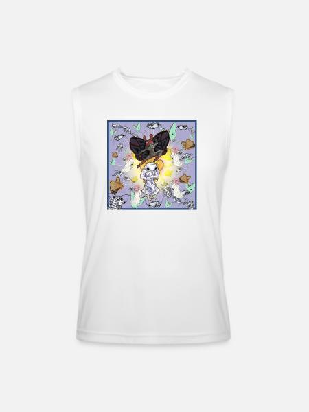 Mothman & Isobod - Men’s Performance Sleeveless Shirt - white
