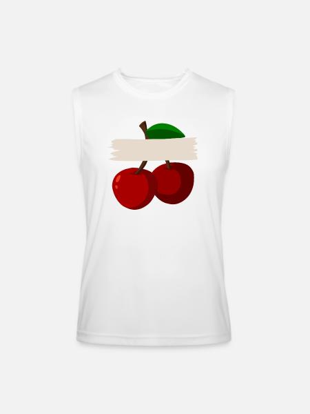 Cherry - Men’s Performance Sleeveless Shirt - white