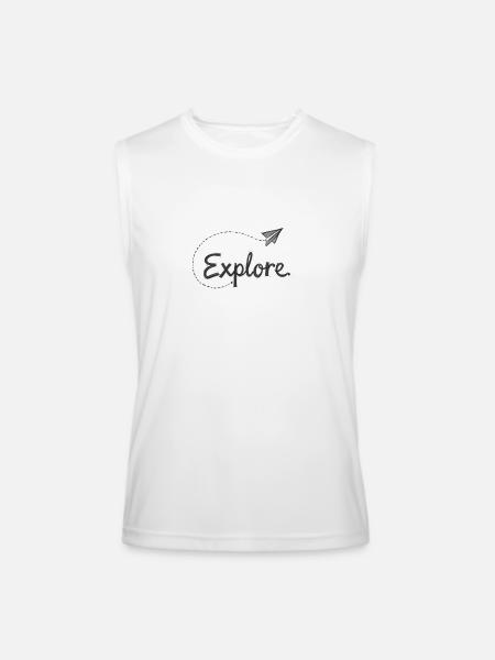 Explore Motivation - Men’s Performance Sleeveless Shirt - white