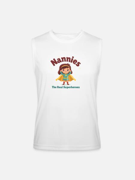 Nannies The Real Superheroes3 - Men’s Performance Sleeveless Shirt - white