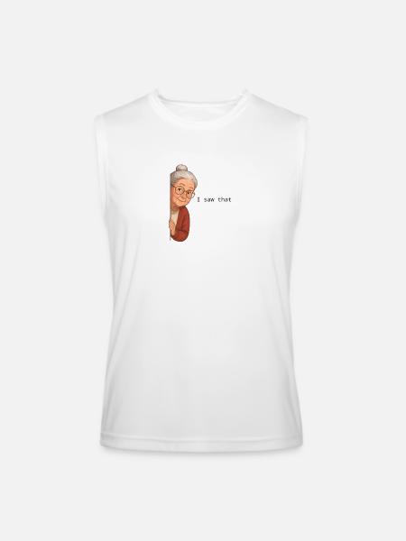 i saw that - Men’s Performance Sleeveless Shirt - white